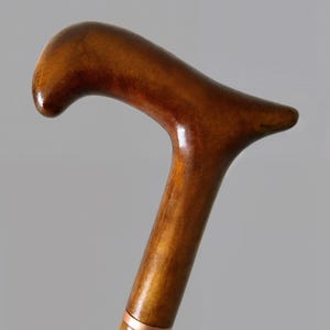 Wooden Walking Cane Derby Handmade Classic Comfortable Handle for Holding Man and Women