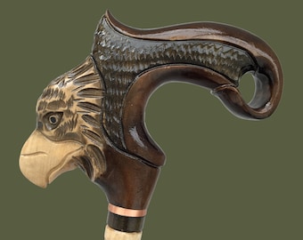 Ergonomic Handle Eagle Walking Cane for Men, Fancy walking stick Unique Style Shaft