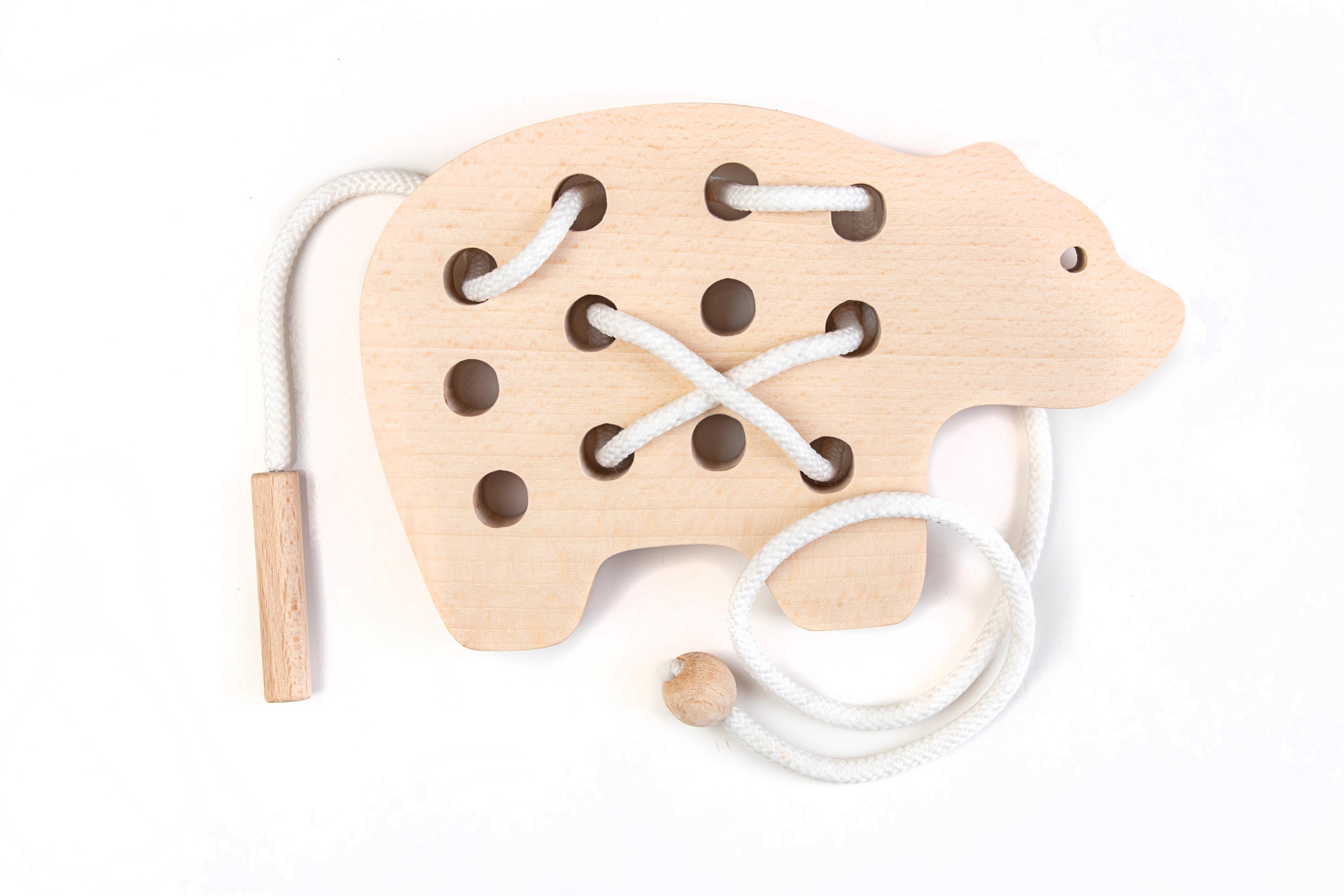 Lacing Toys Gift For Kids Montessori Toys Eco Friendly Toy Etsy