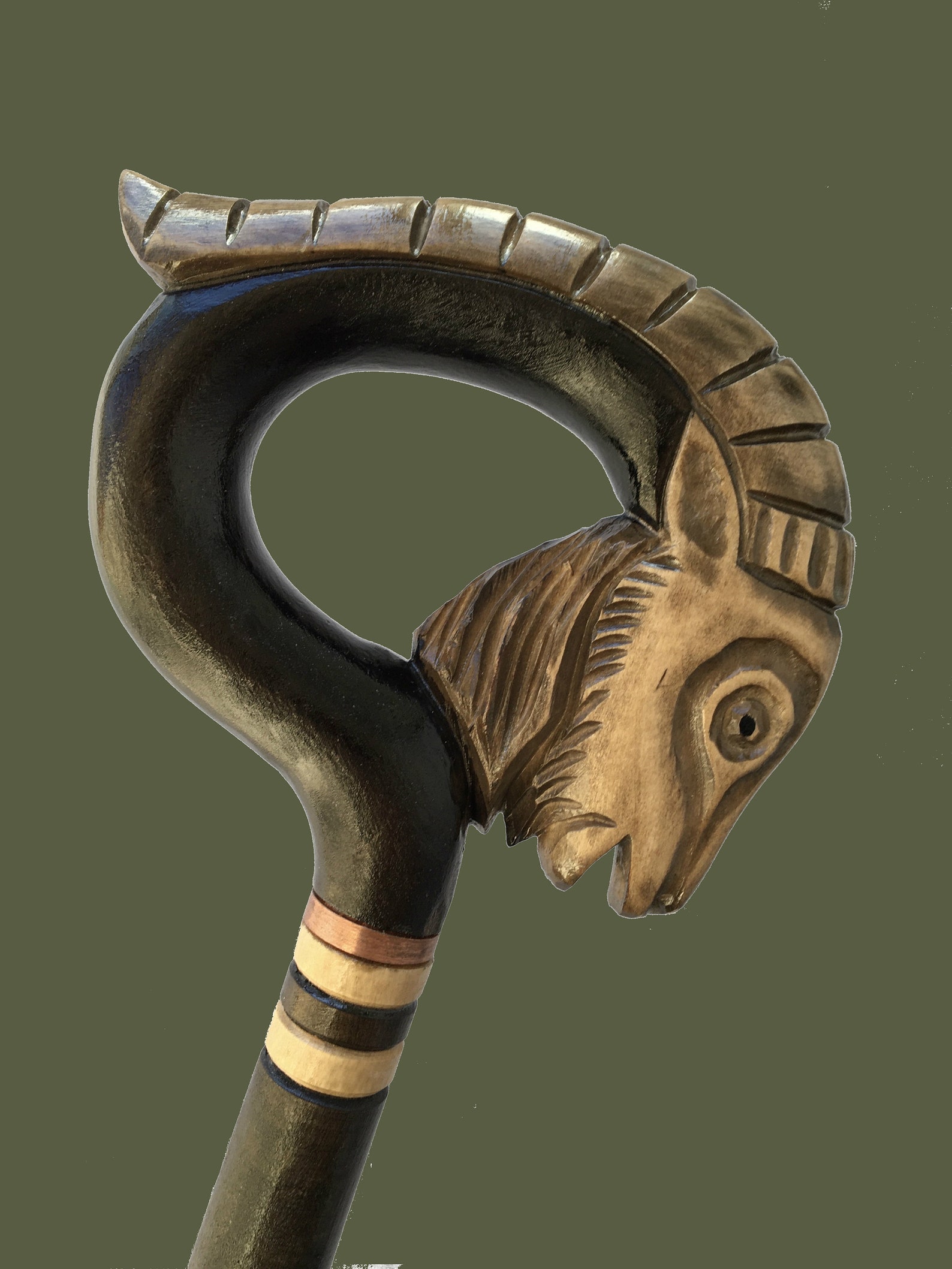 Wooden Carved Walking Cane Animal Head Carved Cane Stick Etsy UK