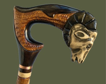 Bastón de carnero Elegante bastón para caminar de moda