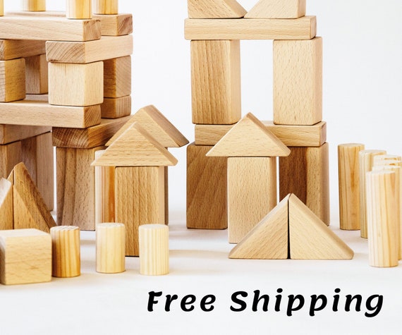 large wooden building blocks for children