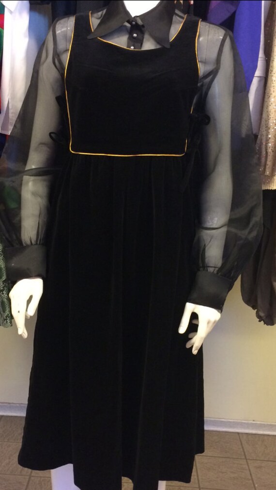 Alistair Cowin velvet vintage apron dress