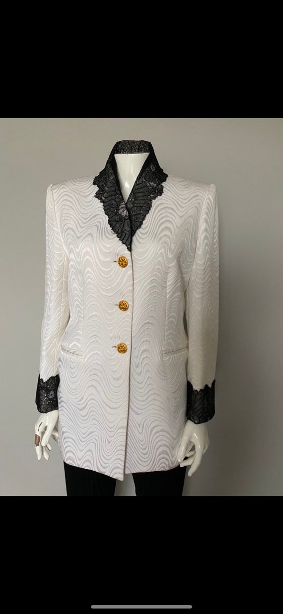 Frank Usher vintage lace detailed blazer, jacket