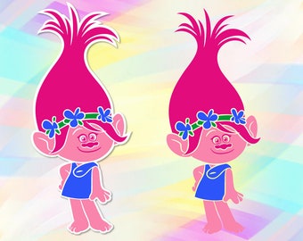 Download SVG Princess Poppy Trolls Layered Cut Files Cricut Designs ...