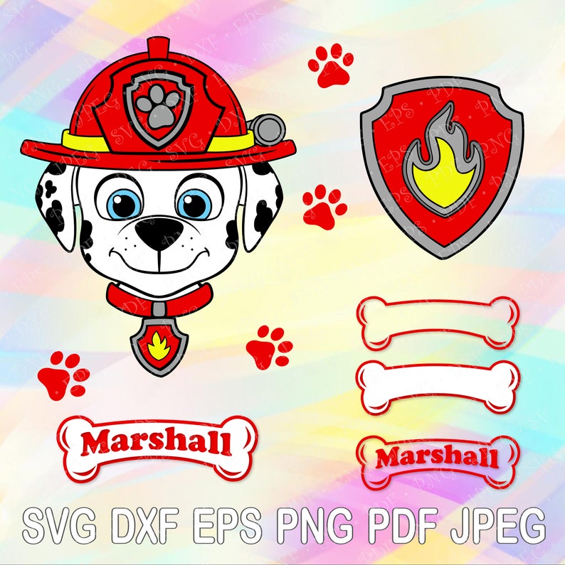 paw patrol marshall svg