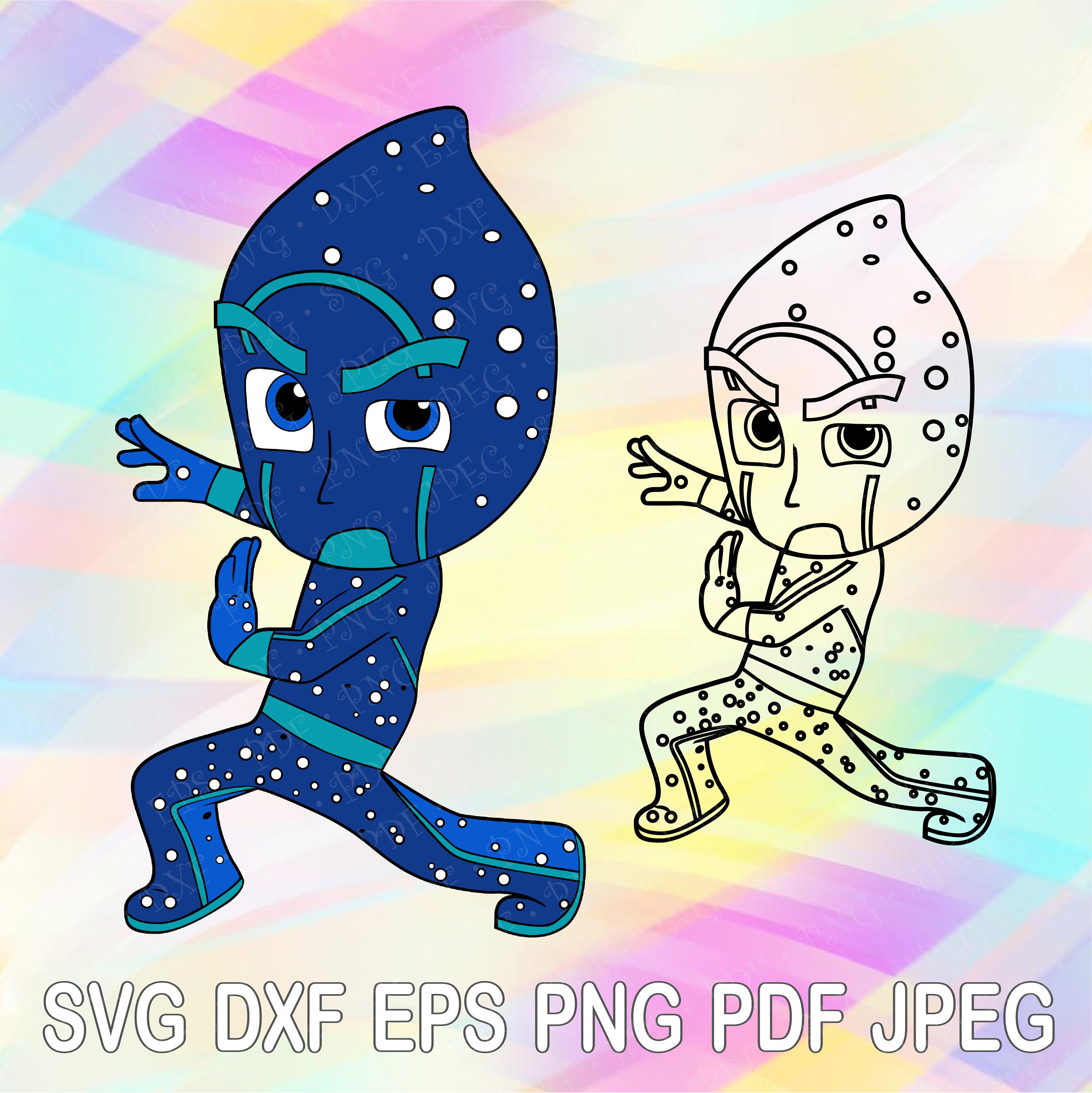 SVG DXF PJ Masks Night Ninja Layered Cut Files Cricut Design | Etsy