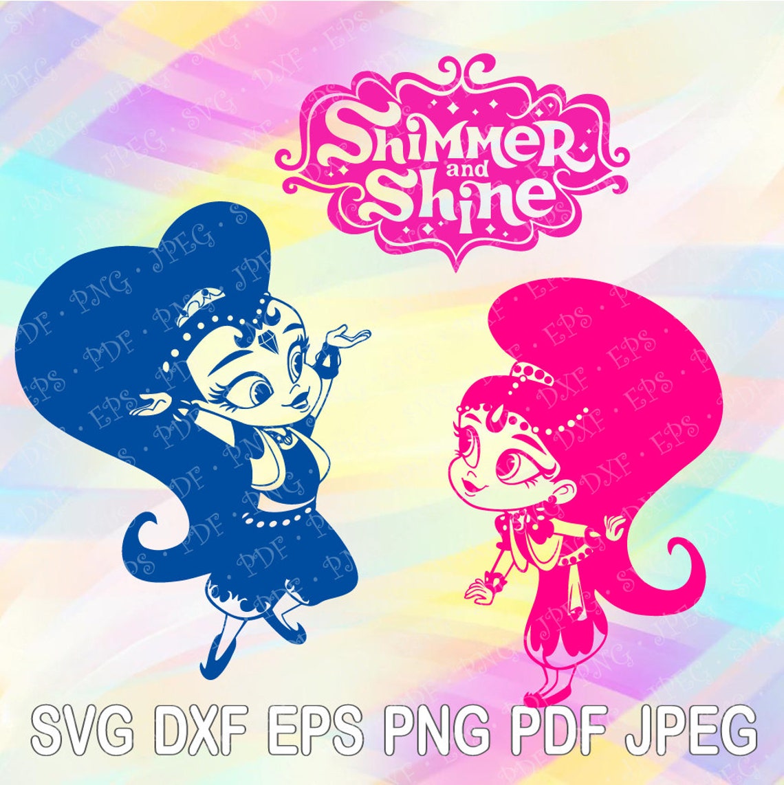 Download Shimmer Shine Girls Logo SVG PNG Files Cricut Designs | Etsy