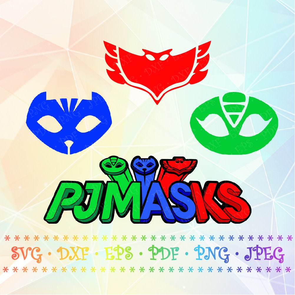 Download SVG DXF Png PJ Masks Logo Catboy Gekko Owlette Layered Cut | Etsy