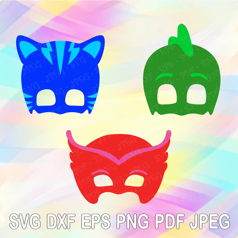 Download PJ Masks SVG PNG Catboy Gekko Owlette Cut Vector Files ...