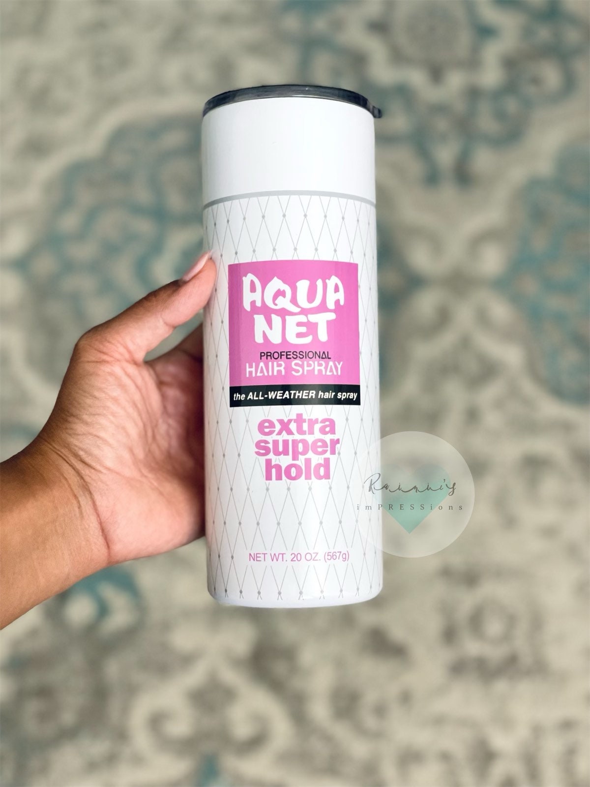 Aqua Net Hairspray 20oz Skinny Tumbler (Lid and Plastic Straw Included –  craftoriumshop