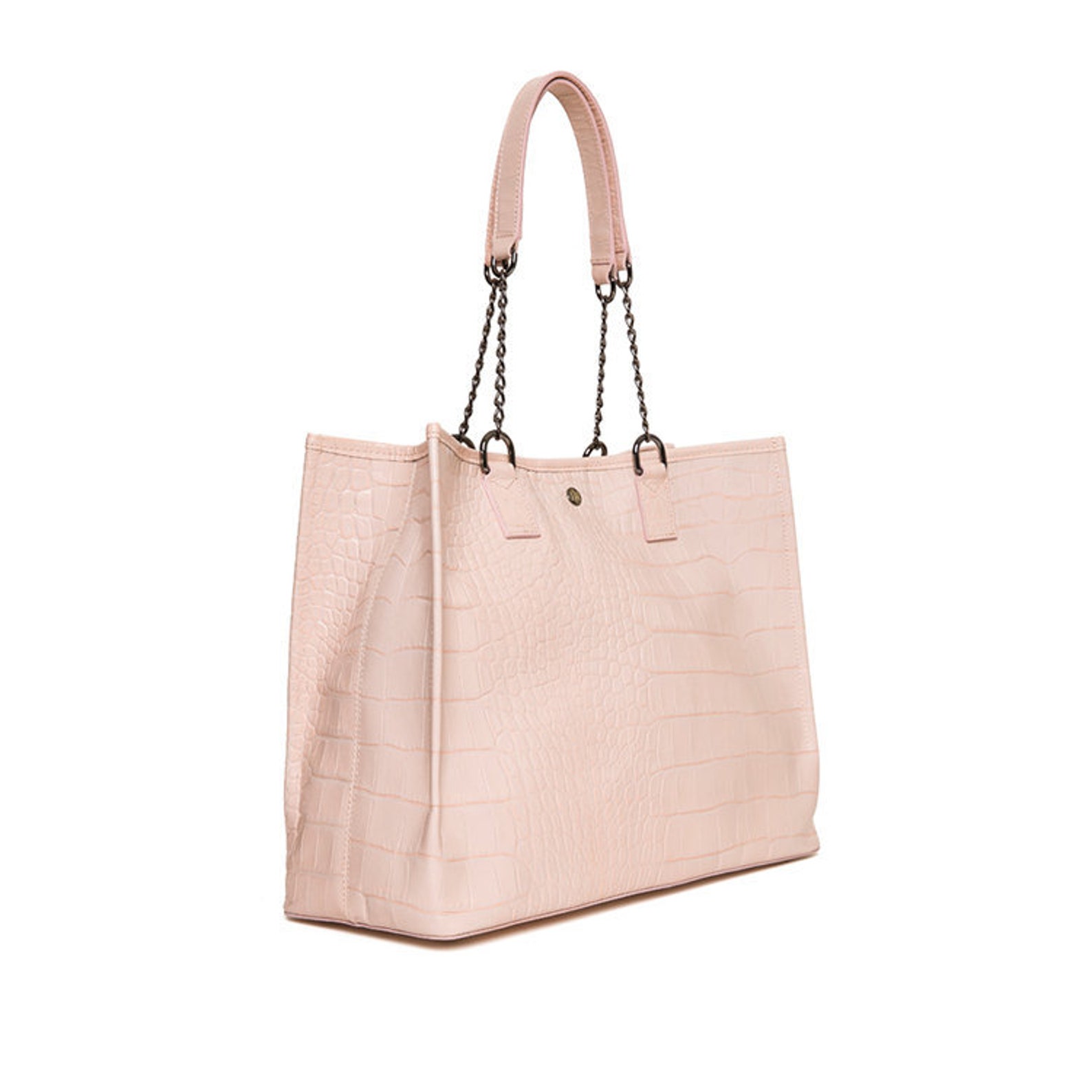 Pink Croc Leather Shopper Tote Shoulder Bag Leather Handbag - Etsy