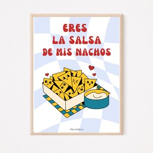 Lustige Valentinstagskarte, digitaler Download | Du bist die Salsa zu meinen Nachos, druckbar | Süße Wortspielkarte für Sie oder Ihn | Sofortiger Download JPG