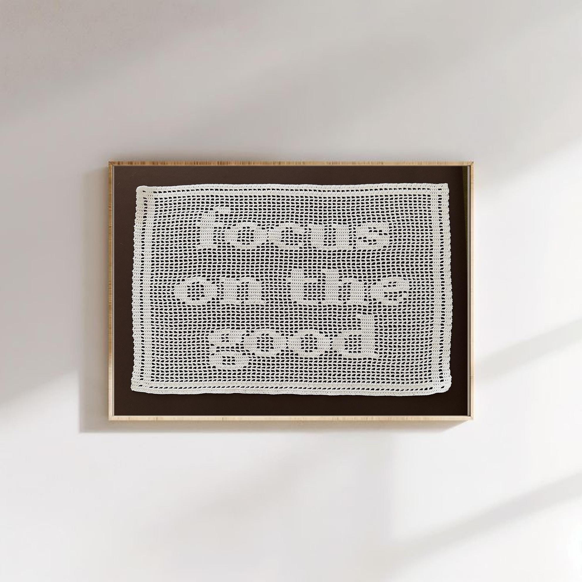 Personalised Filet Crochet Tapestry