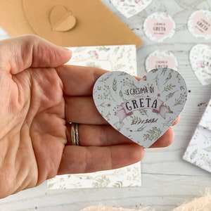 Bigliettini per bomboniere - tag a cuore per bomboniere