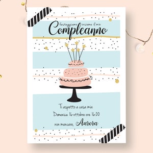 Invito digitale compleanno X DOWNLOAD LEGGI INFO