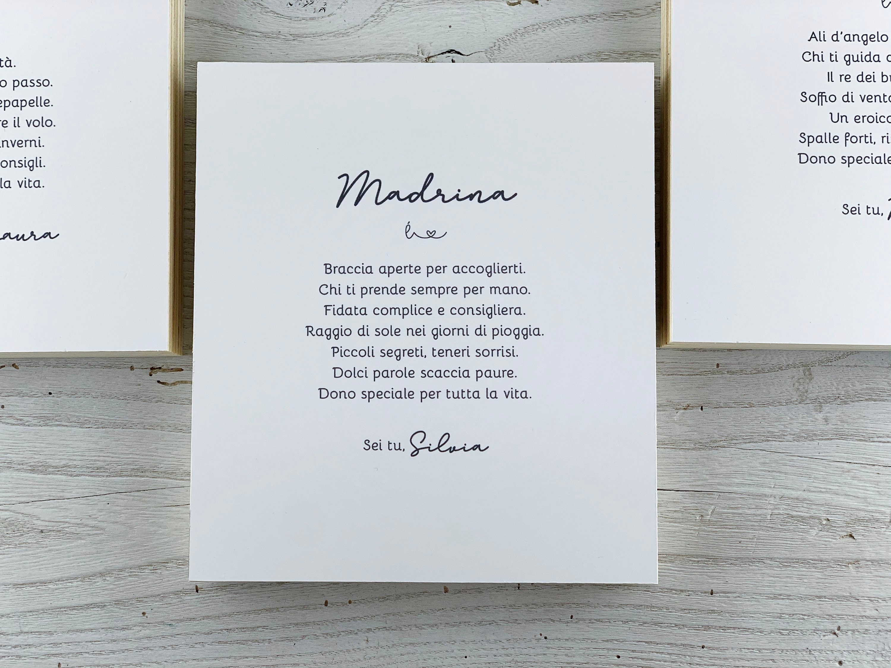 Lettera Di Una Madrina Di Battesimo Bomboniera battesimo padrino madrina regalo battesimo per | Etsy