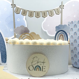 Cake topper personalizzati, topper torta, cake topper battesimo, cake topper comunione, cake topper di legno immagine 5