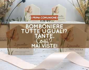 Bomboniere prima comunione originali: mini casette in legno portafoto