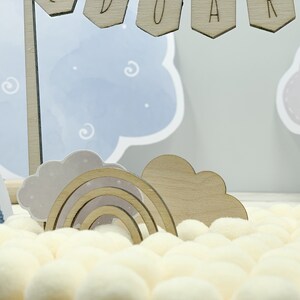 Cake topper personalizzati, topper torta, cake topper battesimo, cake topper comunione, cake topper di legno immagine 3