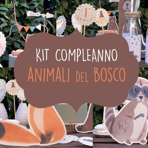 Kit compleanno a tema ANIMALI DEL BOSCO