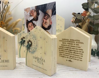 Bomboniere Cresima Personalizzate in Legno – Casette Portafoto Originali – Regalo cresima Familiari