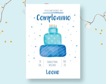 Invito digitale compleanno X DOWNLOAD LEGGI INFO