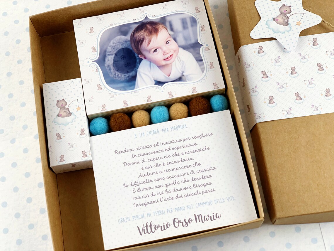 Idee Regalo Per Padrino Di Battesimo Bomboniera MADRINA PADRINO battesimo regalo battesimo | Etsy