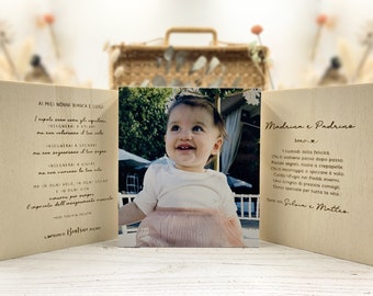 Cornice portafoto per il padrino, regalo per il battesimo, ricordo