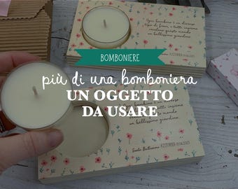 Bomboniera battesimo utile e artigianale: il porta candele in legno