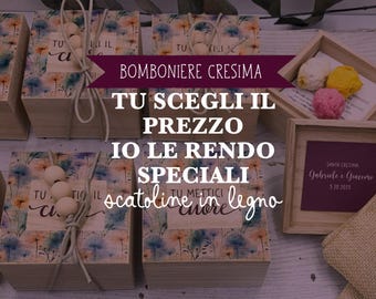 Bomboniere Cresima Personalizzate – Scatoline in Legno Utili e Originali – Idee Regalo Ricordo Cresima