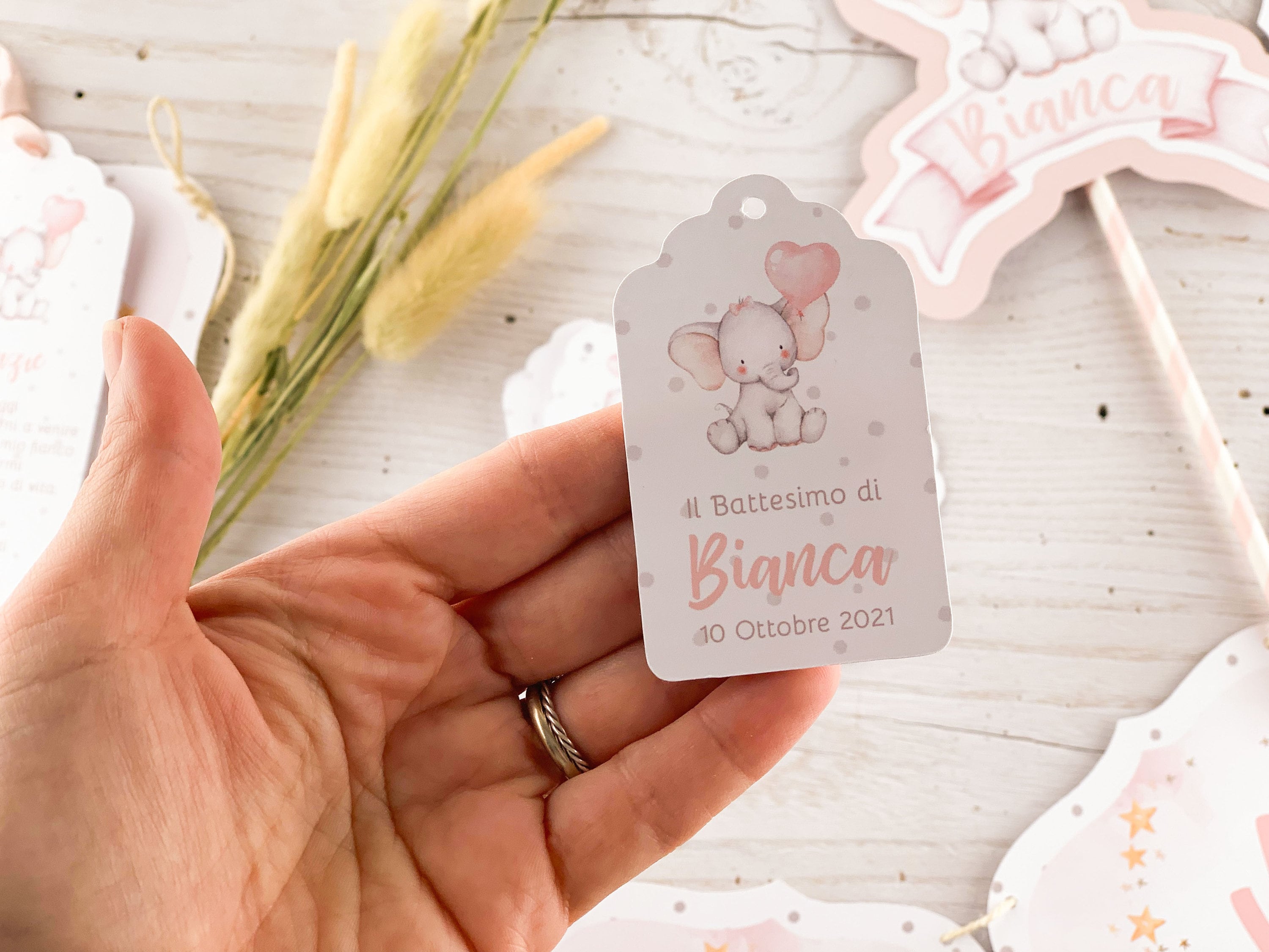 Etichette Personalizzate Per Bomboniere - 24 Pezzi Tondi, Cartoncino 250 Gr, Made In Italy - Foto 5