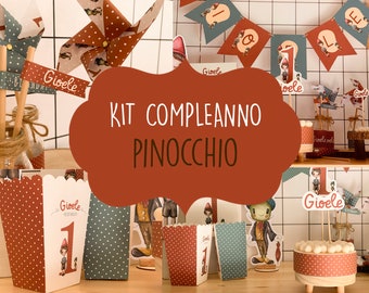 Kit Compleanno a tema PINOCCHIO e GRILLO parlante