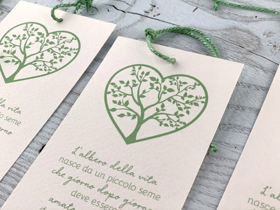 EinsSein 50x Segnaposto Butterfly cremoso Albero della Vita segnaposto
