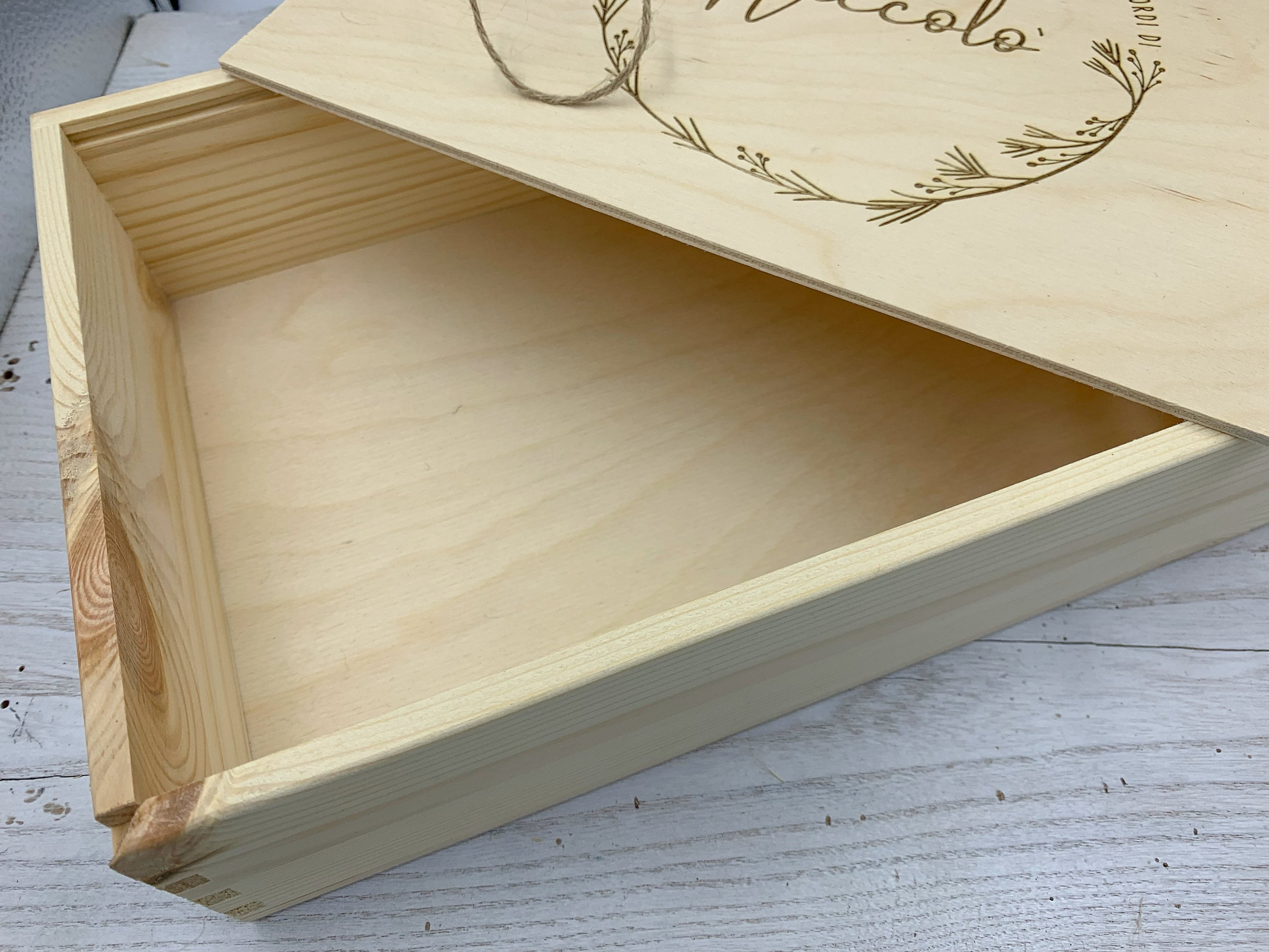 Scatola Ricordi In Legno Per Bambina - Vintage, Con Cuore E Dedica, Per Regali E Ricordi - Foto 3