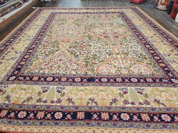Aubusson rugs  french Aubusson flat wove rug Savanery rug Flemish carpet wool Aubusson rug European rugs,Needlepoint gold Aubusson 8'×10'