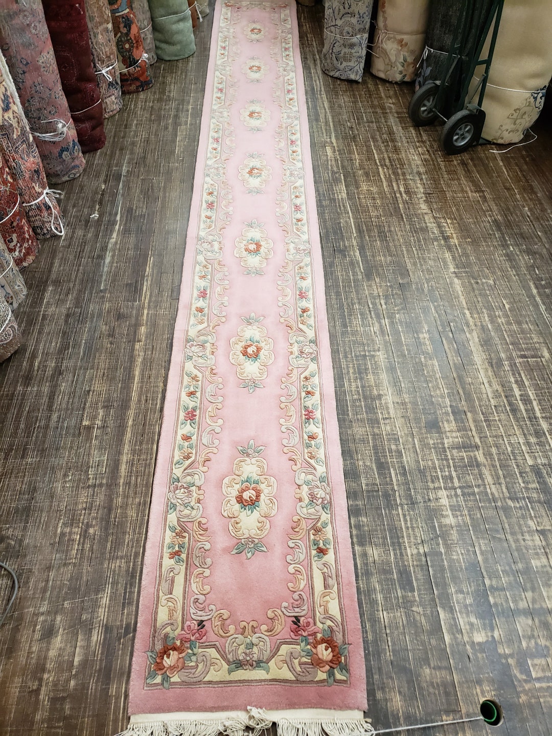 Chinese Art Deco Peking Rug Runner 90 Line Wool Hand Knotted Rug Wool ...