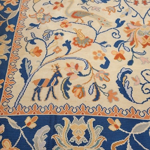 Portuguese Needlepoint Rugs Aubusson Flat Wove Rug Savanery Rug Flemish ...