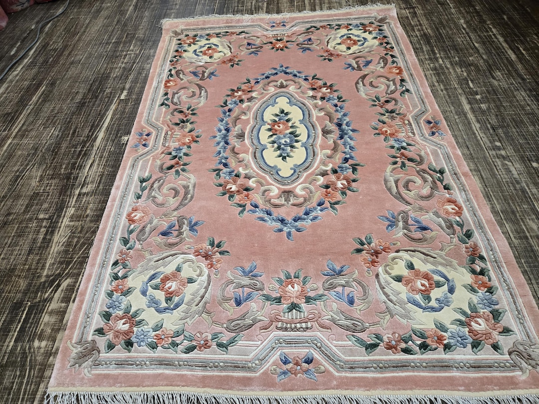 Chinese Art Deco Peking Rug 90 Line Silk Hand Knotted Rug Aubusson ...