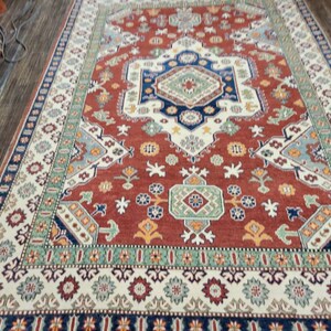 Kazak rugs kazak oriental rugs super kazak rug Afgan kazak  caucasian rugs Pakistani kazak  tribal rugs hand knotted kazak rug size &#39;×8&#39;10&quot;