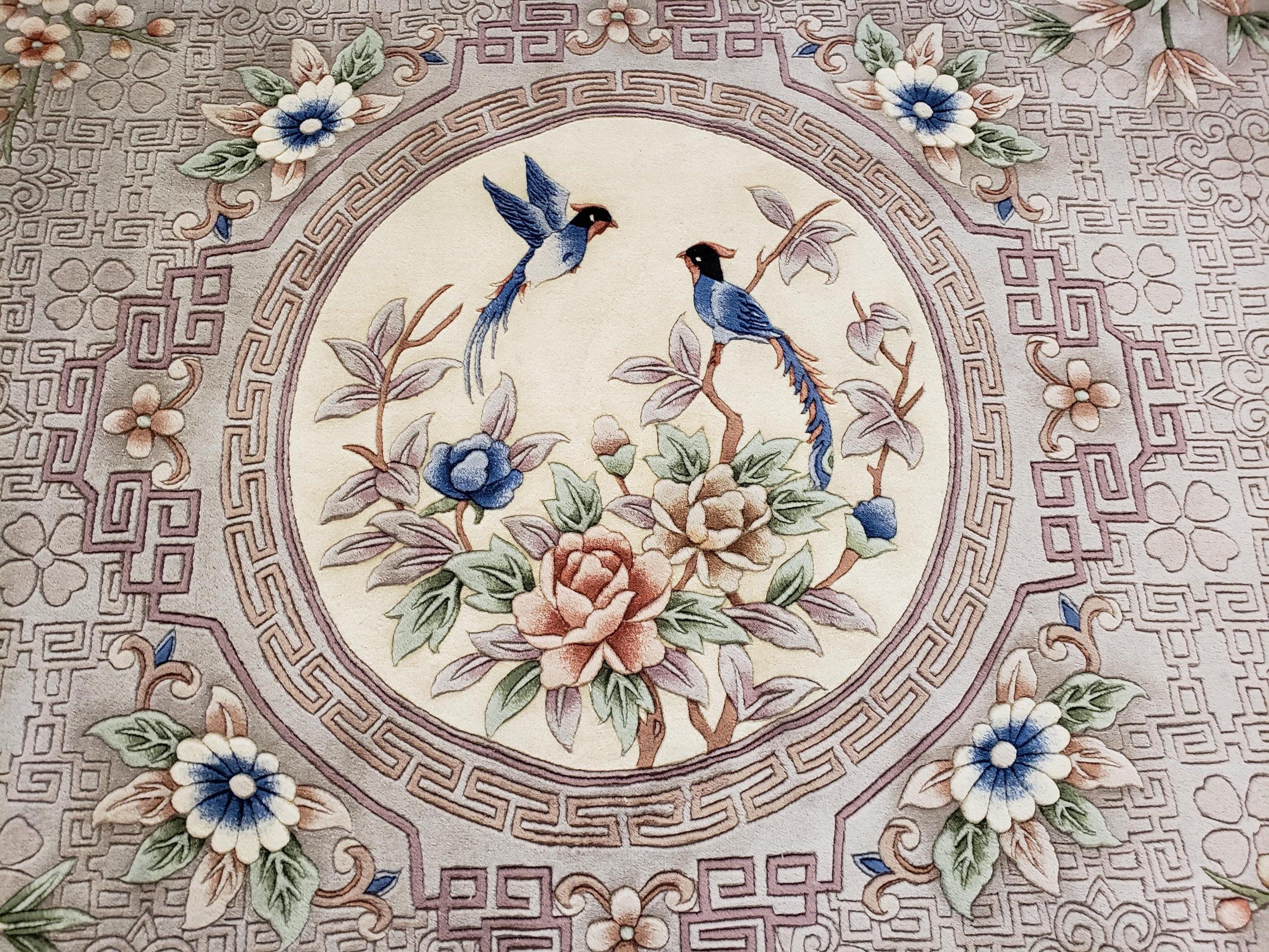 Chinese Art Deco Peking Rug 120 Line Wool Hand Knotted Rug Aubusson ...