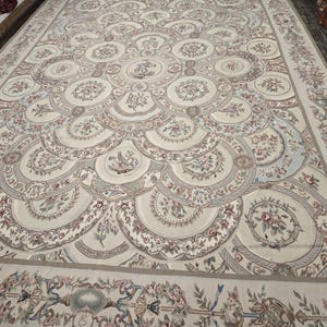 Aubusson rugs  french Aubusson flat wove rug Savanery rug Flemish carpet wool Aubusson rug European rugs,Needlepoint red  Aubusson 9&#39;×12&#39;