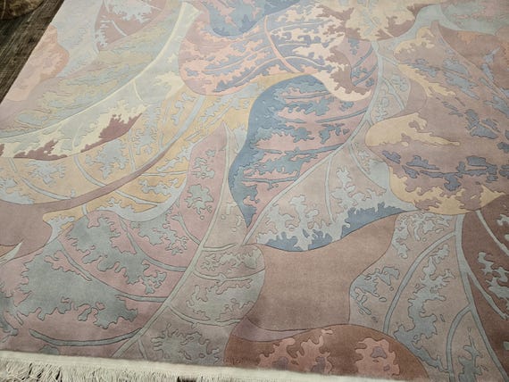 Chinese Art Deco Peking rug  120 line wool hand knotted  rug Aubusson Chinese rug size 8'×10' oriental rug  multi colors Chinese rug