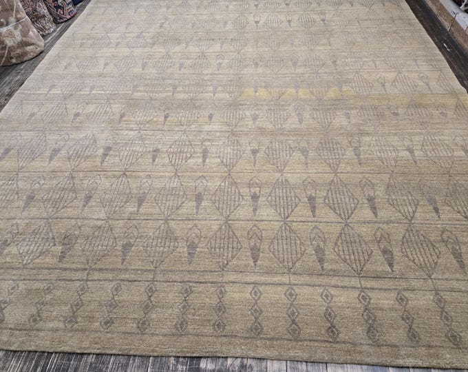 Chinese Art Deco Peking rug with long life symbol wool hand knotted Modern design excellent quality wool  rug size 8'4"x10' Tibetan rug