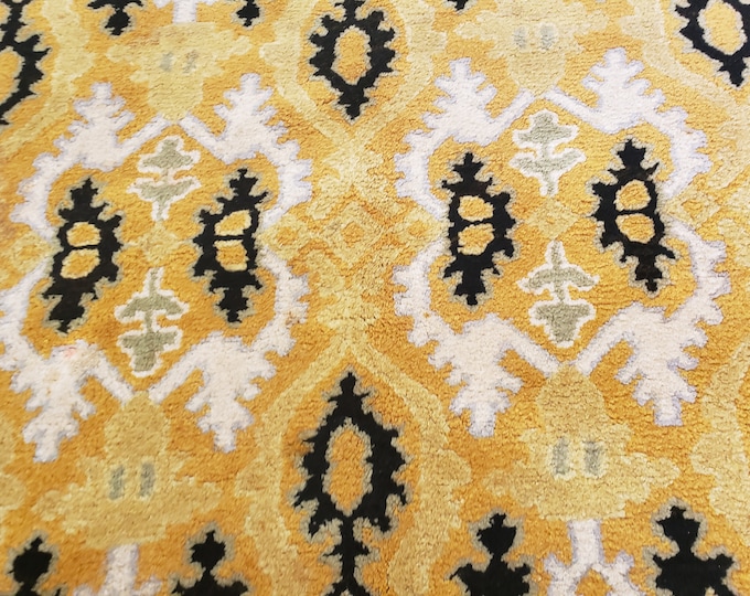 Chinese Art Deco Peking rug  Tibetan wool hand knotted excellent quality wool Arts and crafts rug size 6'×8'8" oriental rug gold & black rug