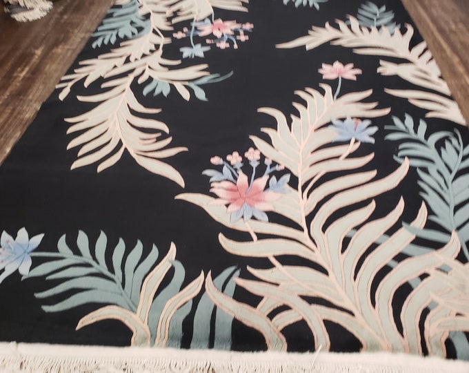 Chinese Art Deco Peking rug  90 line wool hand knotted  rug Aubusson Chinese rug size 6×9' oriental rug  black&beige Chinese rug