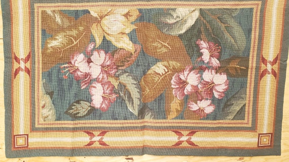 Aubusson rugs  french Aubusson flat wove rug Savanery rug Flemish carpet wool Aubusson rug European rugs,Needlepoint gold Aubusson 4'×6'