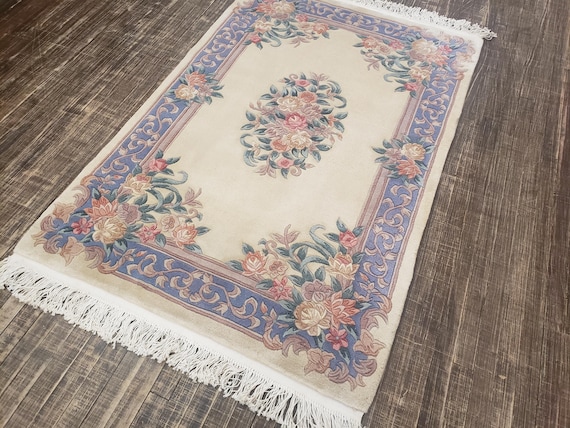 Chinese Art Deco Peking rug  90 line wool hand knotted  rug Aubusson Chinese rug size 4'×6' oriental rug  multi colors Chinese rug