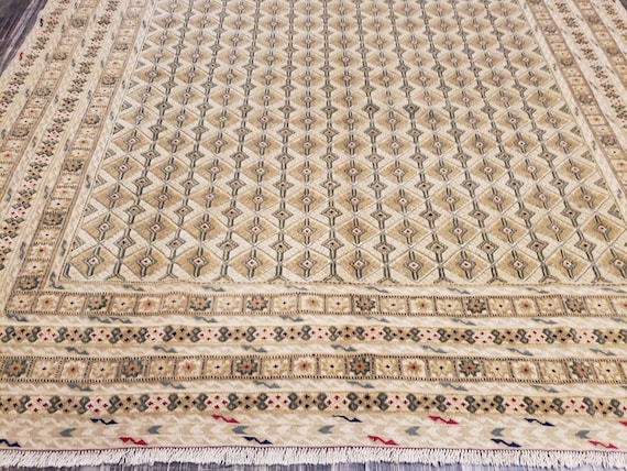 hand made soumak rug kilim flat woven kazak kilim 6'9"×9'