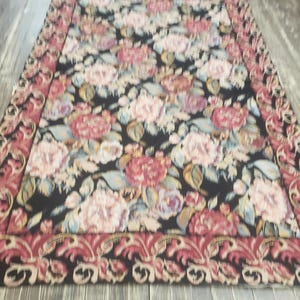 Aubusson rugs  french Aubusson flat wove rug Savanery rug Flemish carpet wool Aubusson rug European rugs,Needlepoint black Aubusson 4&#39;×6&#39;